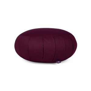 Meditationskissen «ZAFU ECO» Bio-Baumwolle, Dinkelhülsen-füllung aubergine