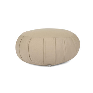 Meditationskissen «ZAFU ECO» Bio-Baumwolle, Dinkelhülsen-füllung light taupe