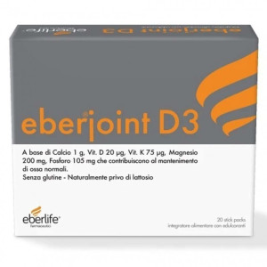 Eberlife Eberjoint D3 Calcio Integratore Vitamina D K E Magnesio 20 Stick Pack