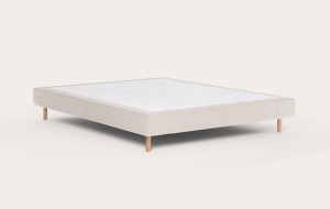 Litier Français Sommier -  80 x 200 (cm) Naturel Pieds cylindres chêne