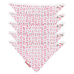 LITTLE CREVETTE Lot de 5 bavoirs bandana Lovely Emilie
