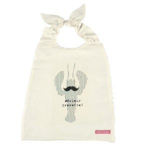LITTLE CREVETTE Serviette bavoir Môsieur Crevette