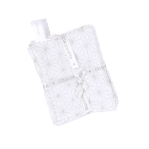 LITTLE CREVETTE Lot de 6 lingettes lavables Pompom