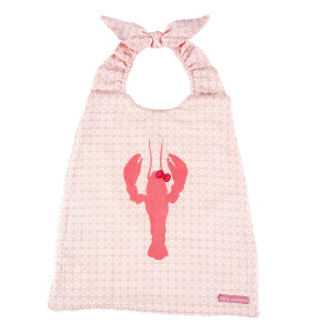LITTLE CREVETTE Serviette bavoir Homard coquette