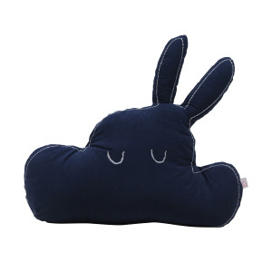 LITTLE CREVETTE Coussin Lapinuage - marine