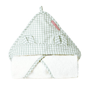 LITTLE CREVETTE Cape de bain bébé Olive