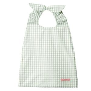 LITTLE CREVETTE Serviette bavoir élastiquée vichy Olive