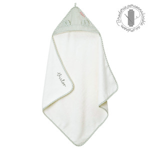 LITTLE CREVETTE Cape de bain bébé Olive - personnalisable