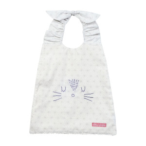 LITTLE CREVETTE Serviette bavoir Pompom