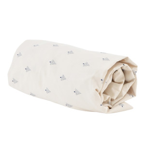 LITTLE CREVETTE Drap-housse percale de coton Louison