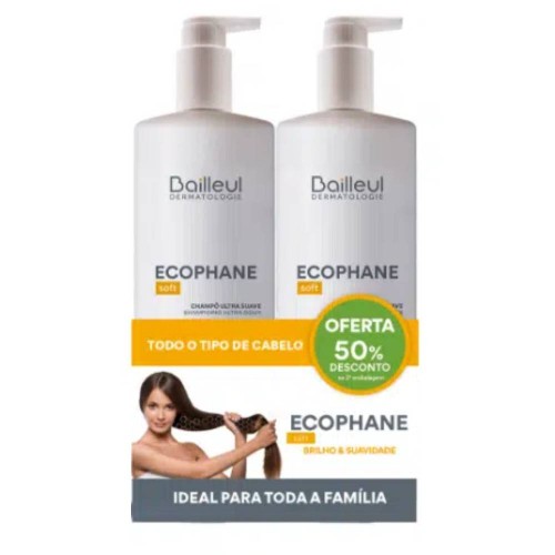 Ecophane Soft Shampoo Ultra Suave 2x500ml Preço Especial