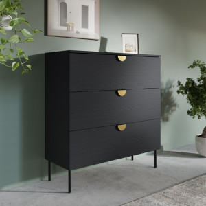 Ladekast 100 cm in zwart MOLONG-166