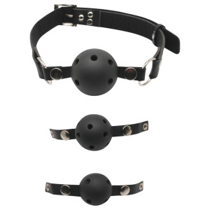 Pipedream Fetish Fantasy - Mundknebel-Set (schwarz)