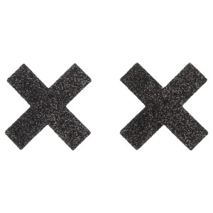 Cottelli - Glitzernde Nippelsticker - X
