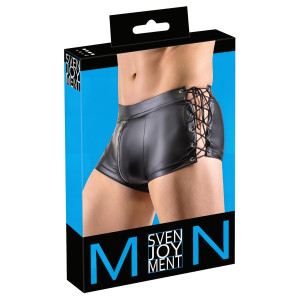 Svenjoyment - Matt-Boxershorts mit seitlicher Schnürung (Schwarz) - XL