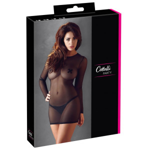 Cottelli - Transparenz-Kleid (schwarz) - M
