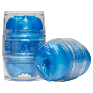 Fleshlight Quickshot Vantage - transparenter Doppel-Masturbator (blau)