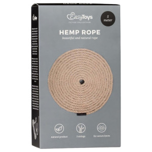 Easytoys Hanfseil - Bondage-Seil aus Hanf (5 m, natur)