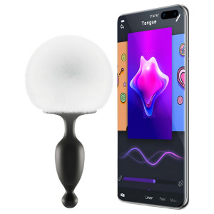 Magic Motion Bunny - App-gesteuerter Analvibrator mit Hasenschwanz (weiß)
