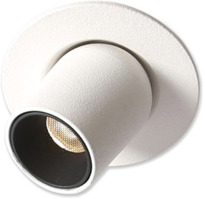 ISOLED Spot LED orientable, gamme MiniAmp, col blc, 3W, 24VDC, blc chd, 3000K, gradable - Luminaires encastrés