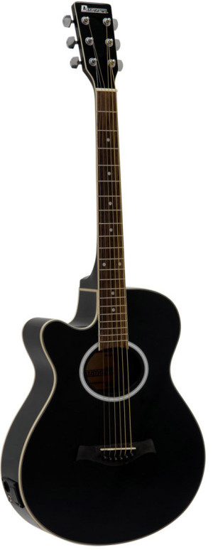 DIMAVERY AW-400 Guitare occidentale LH, noir - Guitares acoustiques