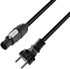 Adam Hall Cables 4 STAR TCON 0300 - Câble d'alimentation   Rean X-Series® IP65 x CEE7/7   3 m - powerCON TRUE1® et câbles de raccordement au rés...
