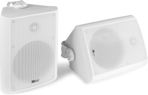 Power Dynamics BC65V Paire d'enceintes blanches 100V 8 Ohm 6,5" 150W - IPX5 - Haut-parleurs d'installation