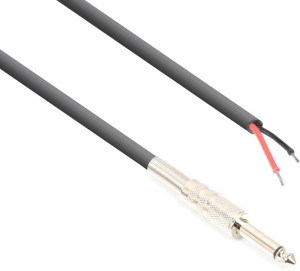 Sonstige CX410-6 Câble de haut-parleur 6.3mm Mono Jack - extrémité ouverte 6.0m - Câbles pour haut-parleurs