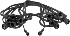 SHOWGEAR Guirlande lumineuse E27, espacement 100 cm - noir - 20 m - Guirlandes lumineuses