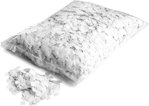 MagicFX Confettis de neige Magic FX à chute lente, 10 x 10 mm - Blanc, 1 kg - Confettis pour effets de neige