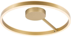 SLV ONE, plafonnier et applique en saillie, rond, 2700/3000 K, 23 W, DALI, Touch, 130°, laiton - Lampes murales et de plafond