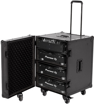 UDG Ultimate Flight Case 4 CDJ/ Mixer Noir Plus (Trolley & Spinner Wheels) - Étuis pour DJ