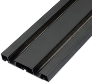 ISOLED Profilé pour rideaux Curtain Double, noir RAL9005, 200cm - Profilés LED et profilés encastrés