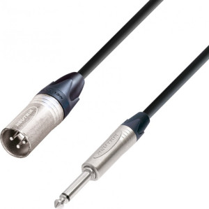 Adam Hall Cables 5 STAR MMP 1000 - Câble Micro Neutrik XLR mâle vers Jack 6,35 mm mono 10 m - Câbles asymétriques
