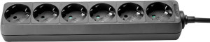 Adam Hall Accessories 8747 X 6 M 5 - Multiprise Secteur 6 Prises 5m longeur du câble - Prises multiples