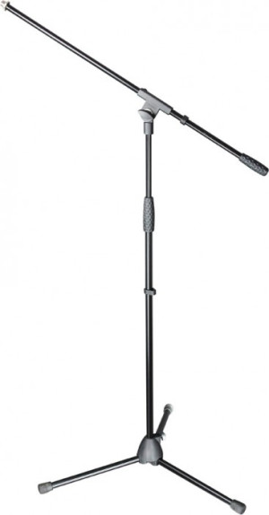 Adam Hall Stands S 5 BE - Pied Microphone noir avec perche - Pieds de microphone