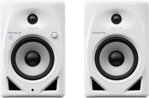 Pioneer DJ DM-50D Système de monitoring de bureau de 5 pouces avec Bluetooth® (blanc) - Enceintes de studio actives