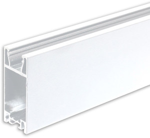 ISOLED Profilé pour rideaux Curtain Single High, blanc RAL 9010, 200cm - Profilés LED et profilés encastrés