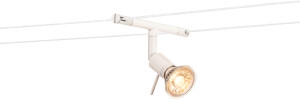 SLV SYROS, spot pour câble tendu T.B.T. TENSEO, intérieur, blanc, GX5.3/QR-C51, 50W max - Systèmes de câbles BV (lampes et accessoires)