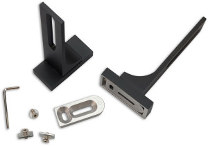 ISOLED Support mural pour profilés de rideaux, long, 2 pièces, noir - Accessoires pour éclairage décoratif