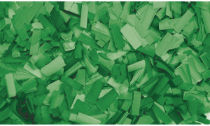 SHOWGEAR Confetti - Rectangle vert, 55 x 17 mm, 1 kg, ignifuge et biodégradable - Confettis en papier