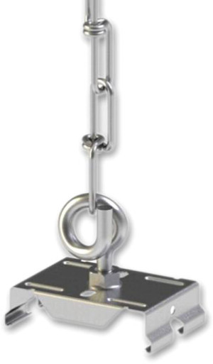 ISOLED Chaîne en acier pour système linéaire FastFix LED 2 m, avec crochets et clip de montage - Accessoires divers
