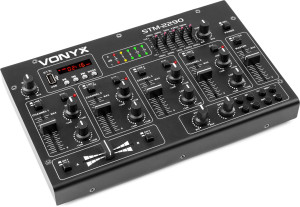 Vonyx STM2290 Console de mixage 8 canaux avec effets sonores USB/MP3/BT - Tables de mixage DJ