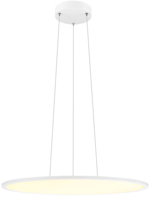 SLV PANEL 60, suspension, rond, PHASE, longueur de suspension 200 cm, 3000/4000K, 90°, blanc - Lampes pendulaires