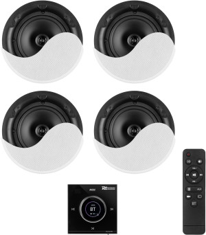 Amplificateur audio encastrable Power Dynamics Powerline B100BSet avec 4 haut-parleurs de plafond - Kits de haut-parleurs