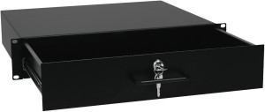 OMNITRONIC Tiroir rack avec serrure 2U - Tiroirs de baie pour malles