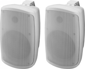 MONACOR WALL-06SET/WS Système d'enceintes stéréo 2 voies actives, 2 x 30 W, 16 cm - Enceintes actives