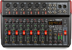 Vonyx VM-KG10 Table de mixage 10 canaux BT/DSP/USB Record - Tables de mixage en direct