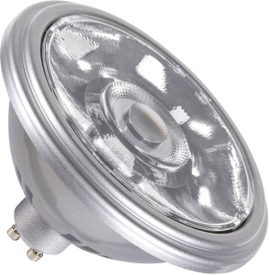 SLV QPAR111 GU10, ampoule LED, argent, 12,5 W, 2700 K, IRC90, 10° - Lampes LED socle GU10