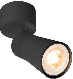 SLV PURI 2.0 Cone, plafonnier et applique en saillie, 1x max. 6 W GU10, noir - Lampes murales et de plafond